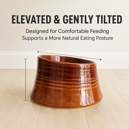 Terralora Terra Tilt Ceramic Pet Bowl – 700 ml