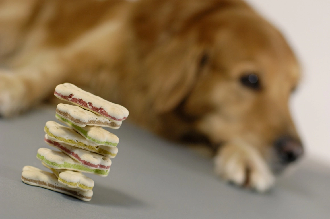 Dog Lying Near Cookies