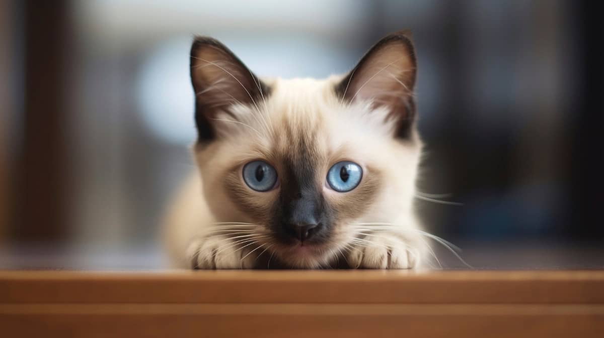 Blue-eyed kitten