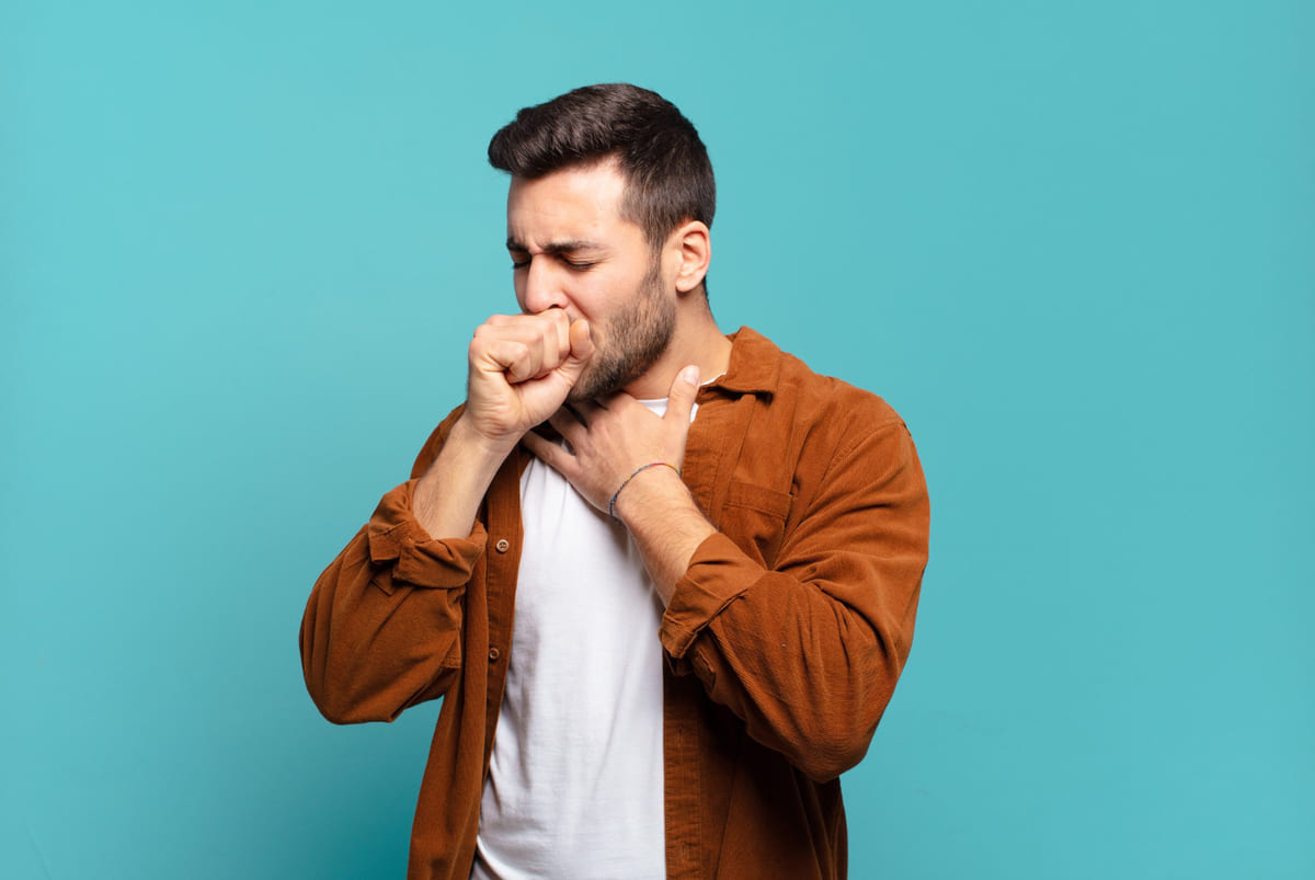 Coughing man
