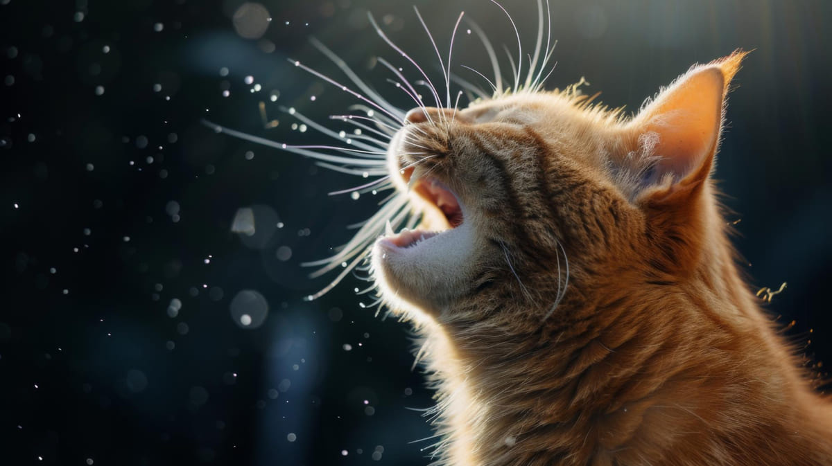 Sneezing kitten