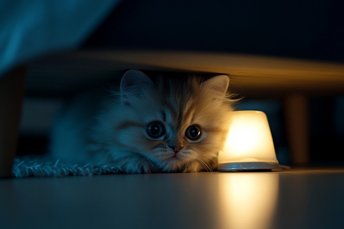 A hidden Munchkin kitten