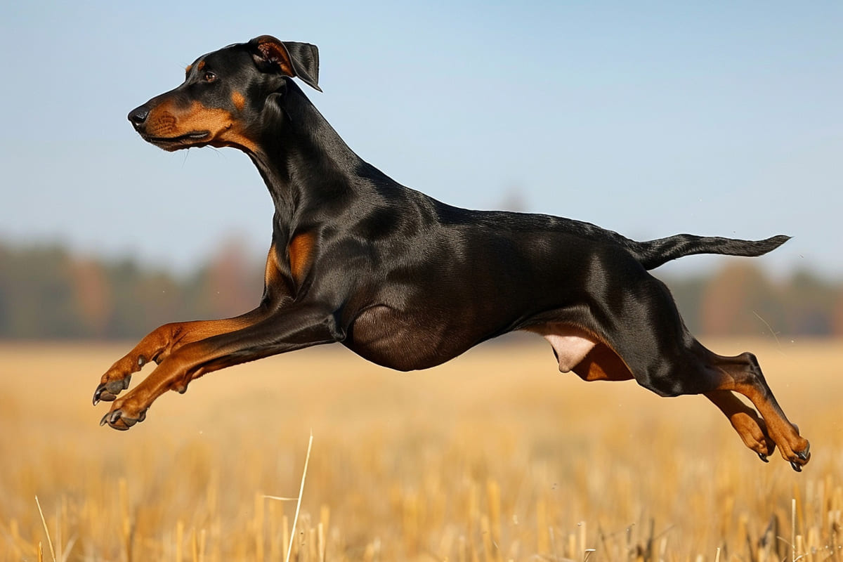 Running Doberman