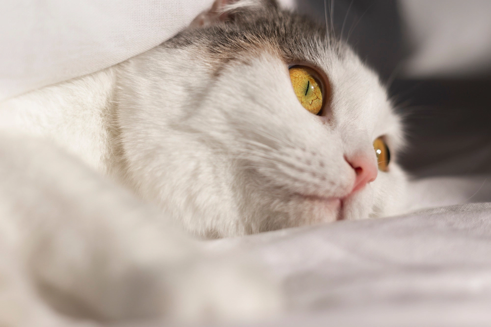 Cat with green eyes