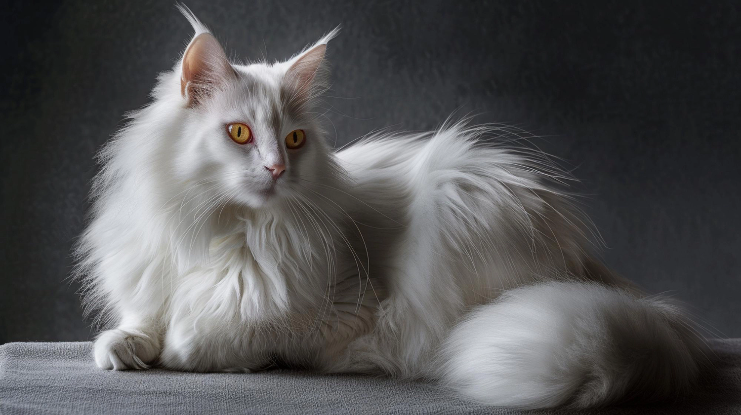 White-furred Ankara cat