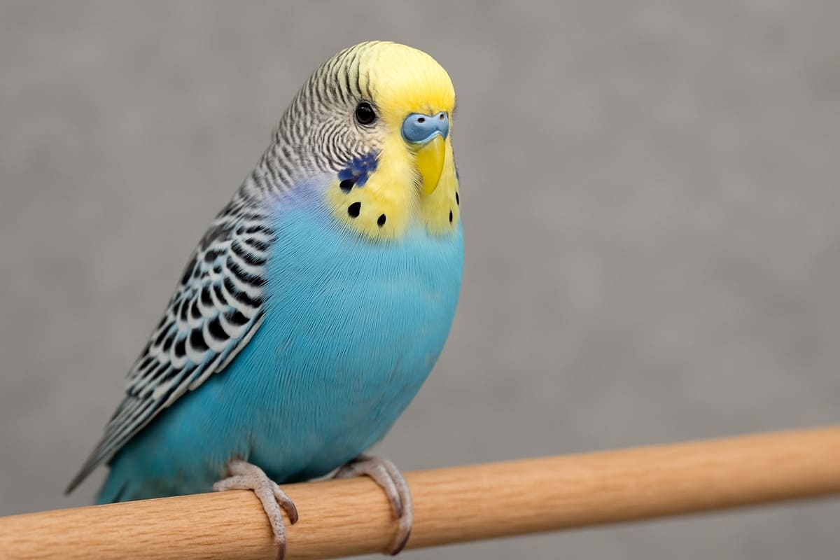 Bard with a yellow head and blue body