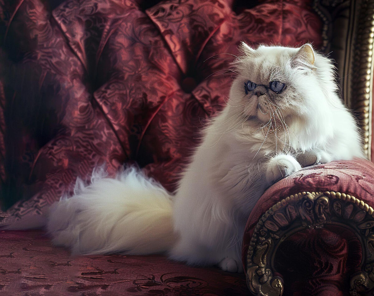 White Persian cat