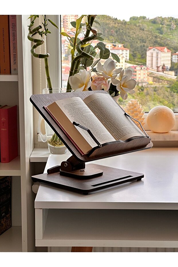 Adjustable 360° Rotating Book & Laptop Stand – Foldable Reading Stand