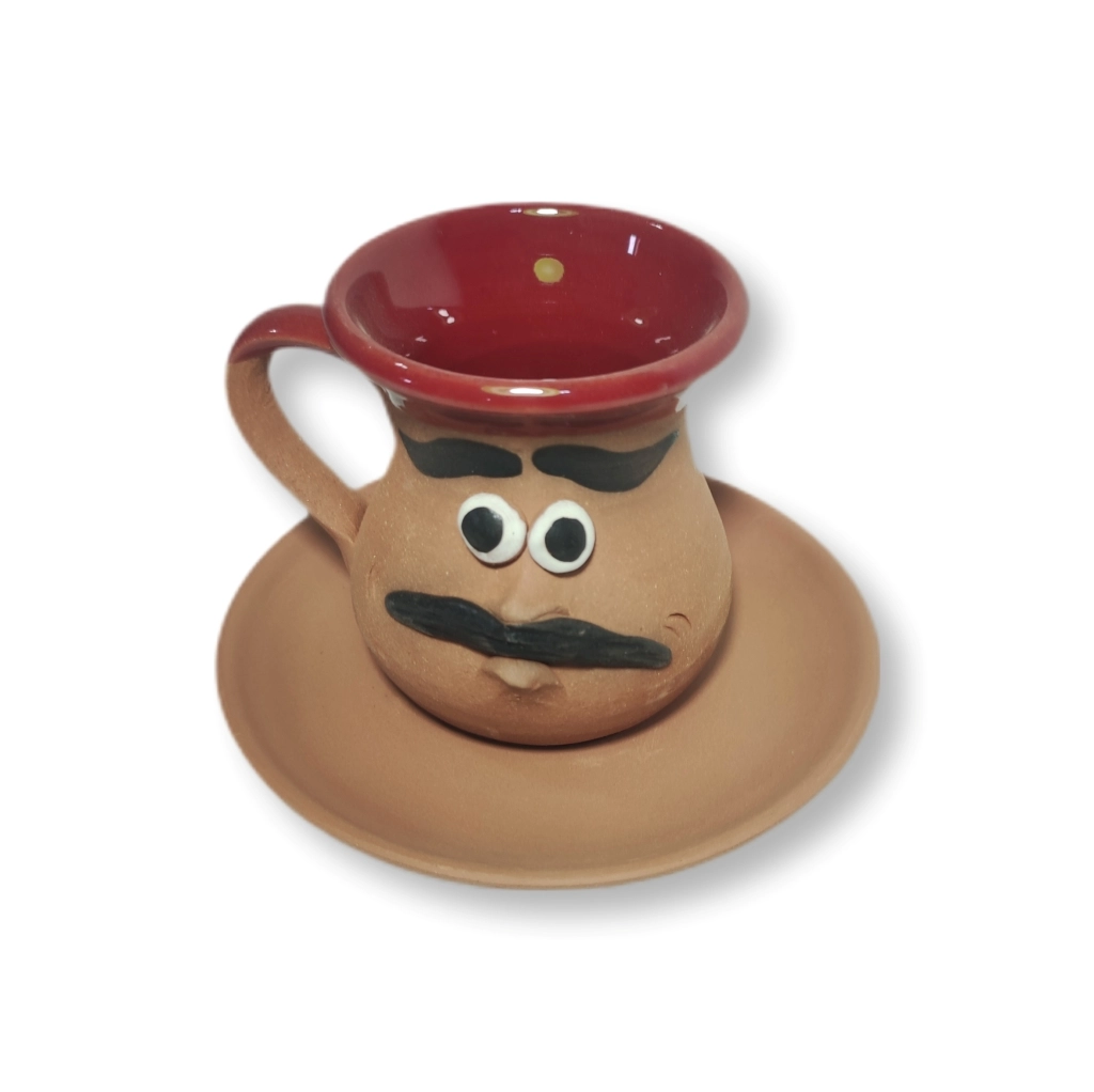 Conjunto de 6 xícaras de café turco com bigode – 120 ml