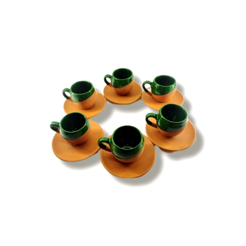 Round Ceramic Coffee Cup Set of 6 – 150 ml